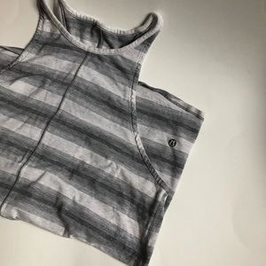 LULULEMON striped high neck tank